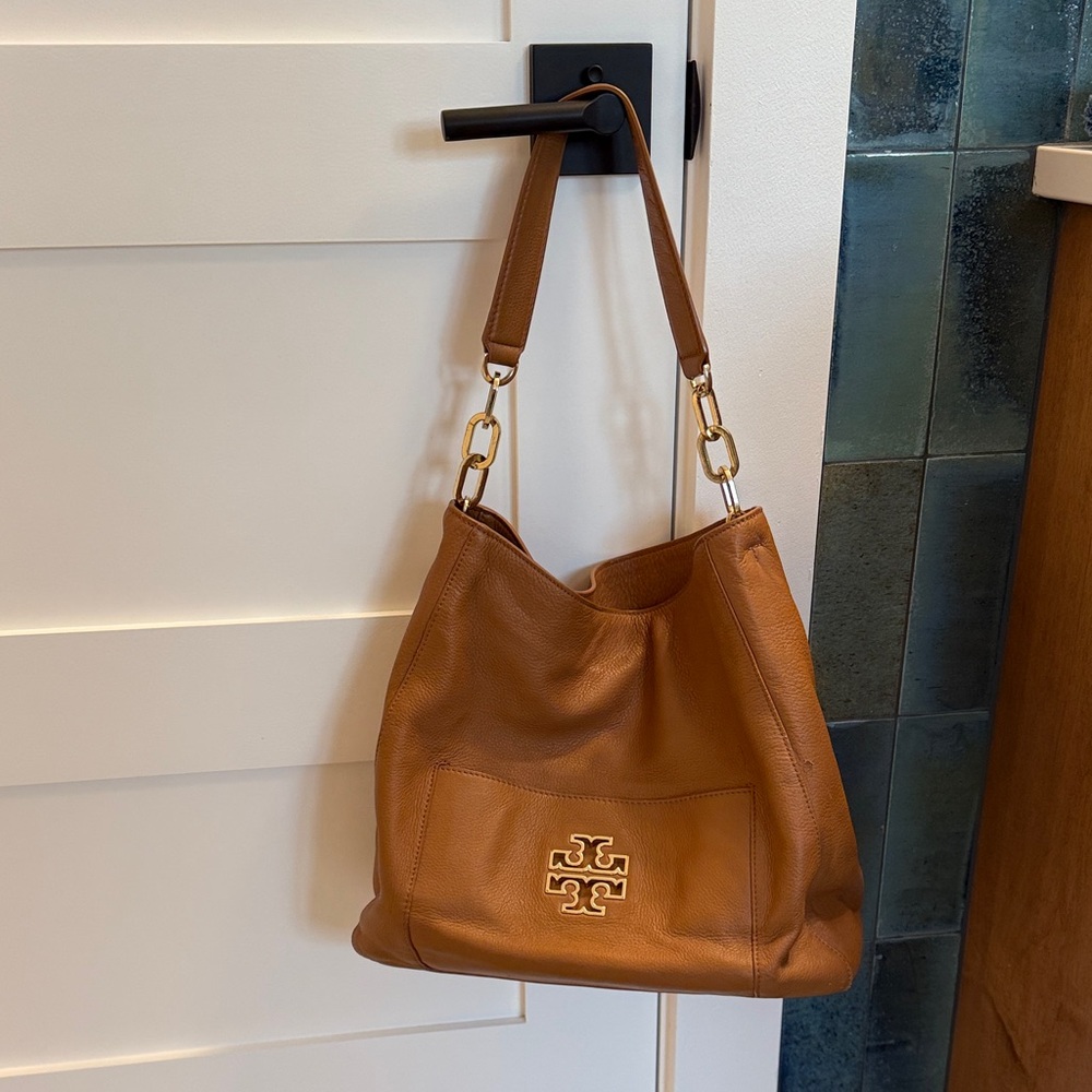 Tory Burch Tan Leather Shoulder Bag